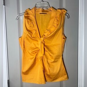 Elie Tahari Remy Ruffle Blouse in Maize